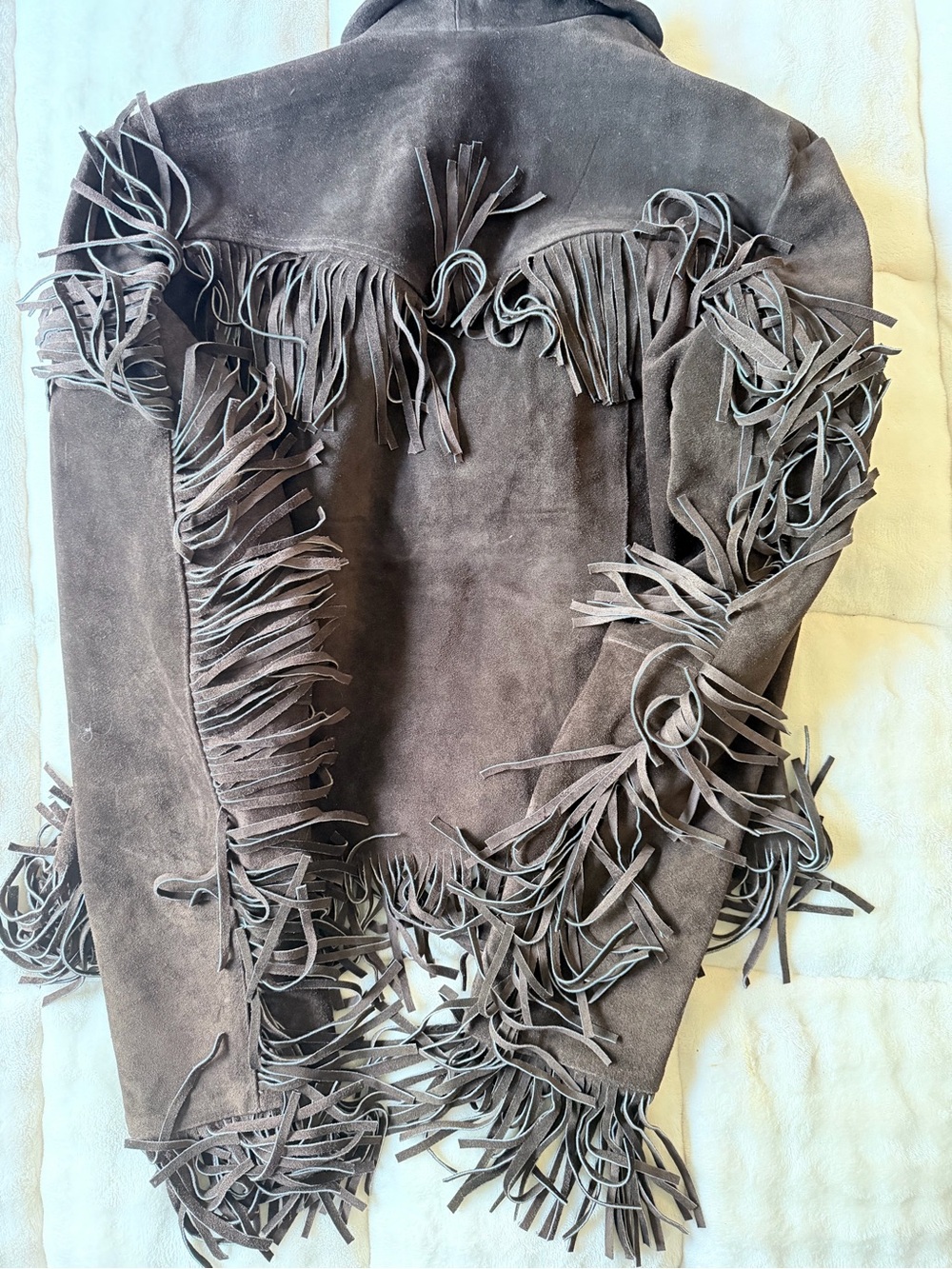 Brown Suede Fringe Jacket - Women - Picture 4 of 4